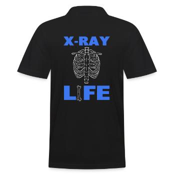 X-ray Life Radiologie -Techniker - Männer Poloshirt - Schwarz - Hinten - Kai (181cm)