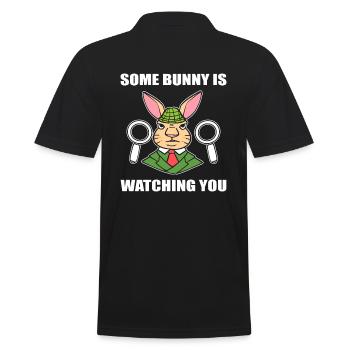 Hasendetektiv Privatdetektiv - Männer Poloshirt - Schwarz - Hinten - Kai (181cm)