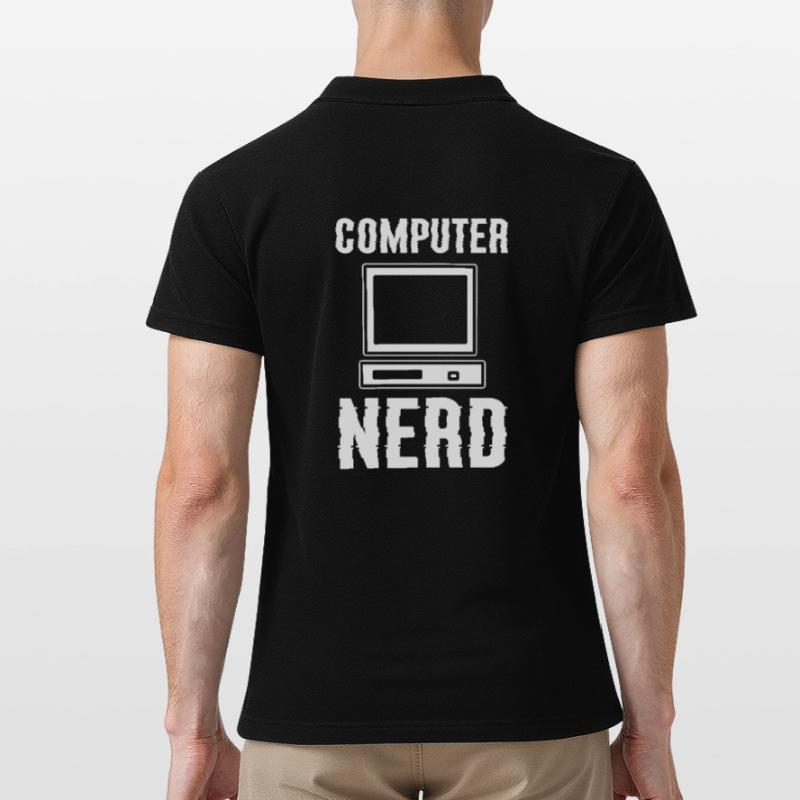 Computer Nerd Computerspezialist Männer Poloshirt