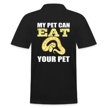 My Pet Can Eat Your Pet Zookeeper - Männer Poloshirt - Schwarz - Hinten - Kai (181cm)