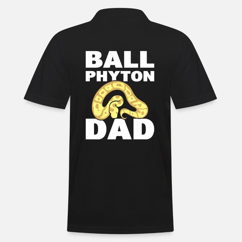 Ball Python Dad Serpentologe - Männer Poloshirt - Schwarz
