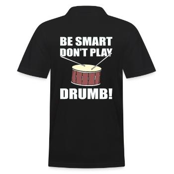 Schlagzeuger Wortspiele Drum Player - Männer Poloshirt - Schwarz - Hinten - Kai (181cm)