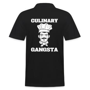 Culinary Gangsta Koch - Männer Poloshirt - Schwarz - Hinten - Kai (181cm)