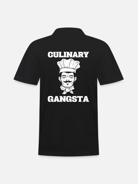 Culinary Gangsta Koch - Männer Poloshirt - Schwarz
