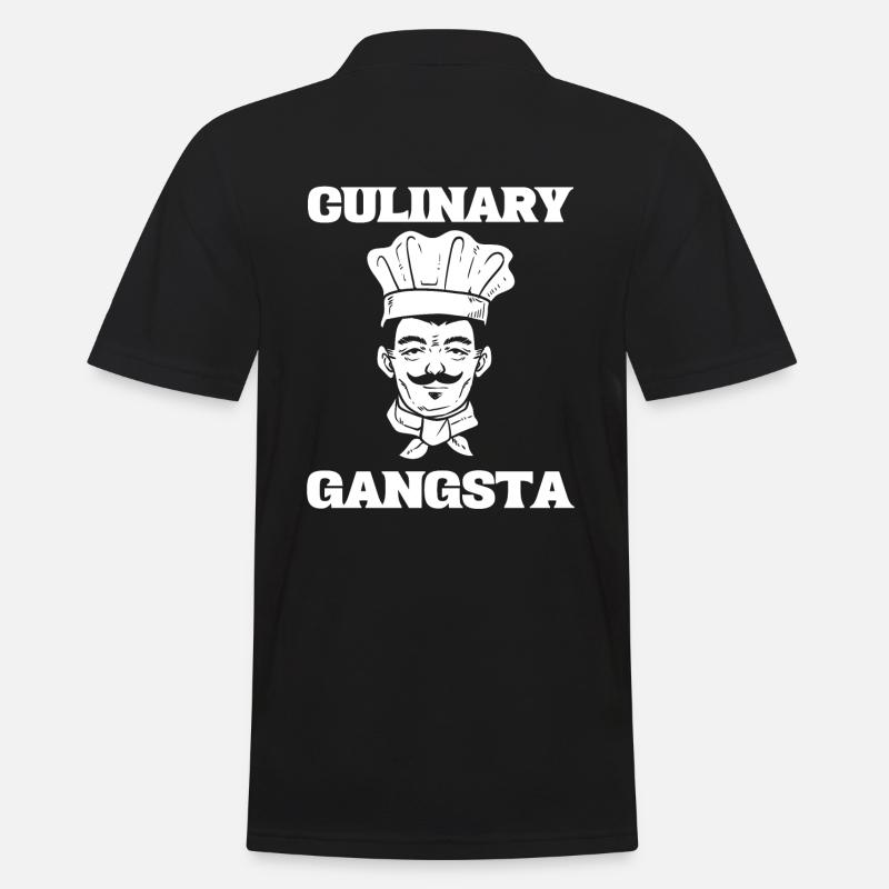 Culinary Gangsta Koch - Männer Poloshirt - Schwarz
