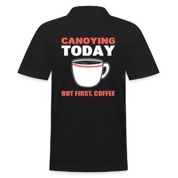 Canyoning Humor Feder - Männer Poloshirt - Schwarz - Hinten - Kai (181cm)