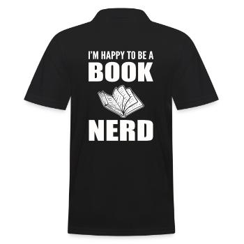 Buch Nerd Freiberuflicher Schreiber - Männer Poloshirt - Schwarz - Hinten - Kai (181cm)