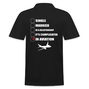 Flugbegleiter Humor Kabinenbesatzung - Männer Poloshirt - Schwarz - Hinten - Kai (181cm)