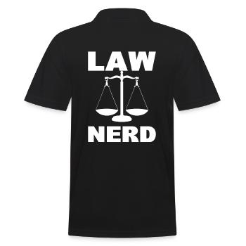 Law Nerd Rechtsanwalt - Männer Poloshirt - Schwarz - Hinten - Kai (181cm)