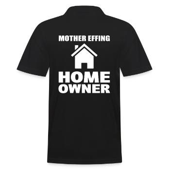 Mother Effing Home Owner Makler - Männer Poloshirt - Schwarz - Hinten - Kai (181cm)