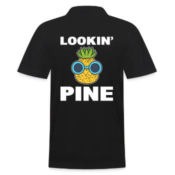 Ananas Wortspiele Fruchtbar - Männer Poloshirt - Schwarz - Hinten - Kai (181cm)