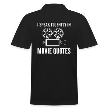 Cooler Filmemacher Filmkritik - Männer Poloshirt - Schwarz - Hinten - Kai (181cm)