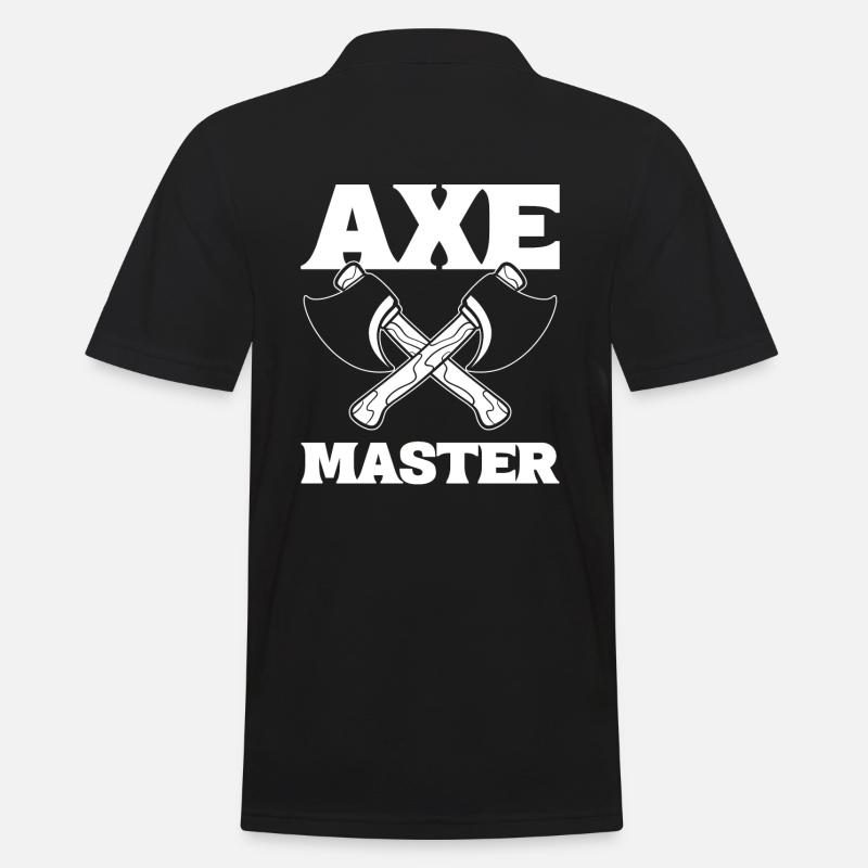 Axe Master Holzarbeiter - Männer Poloshirt - Schwarz