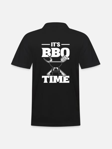 It's BBQ Time Grillliebhaber - Männer Poloshirt - Schwarz