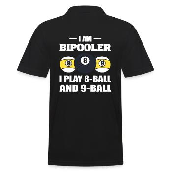 Lustiger Pool -Billard Billardspieler - Männer Poloshirt - Schwarz - Hinten - Kai (181cm)