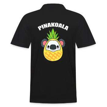 Koala Wortspiele Ananaspflücker - Männer Poloshirt - Schwarz - Hinten - Kai (181cm)