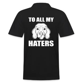 To All My Haters Tierzüchter - Männer Poloshirt - Schwarz - Hinten - Kai (181cm)
