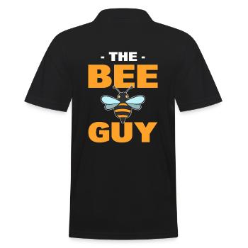 The Bee Guy Imker - Männer Poloshirt - Schwarz - Hinten - Kai (181cm)