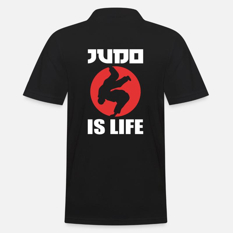 Judo -Kampfkunst Judoka - Männer Poloshirt - Schwarz