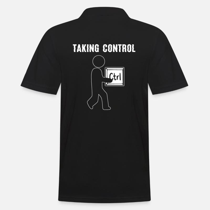 Taking Control Computerprogrammierer - Männer Poloshirt - Schwarz