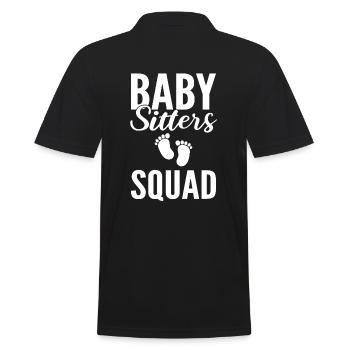 Lustiges Babysitting Babysitter - Männer Poloshirt - Schwarz - Hinten - Kai (181cm)