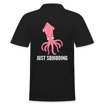 Just Squidding Marine -Zoologe - Männer Poloshirt - Schwarz - Hinten - Kai (181cm)