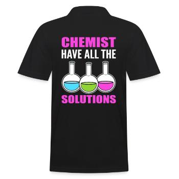 Chemists Have All The Solutions Labortechniker - Männer Poloshirt - Schwarz - Hinten - Kai (181cm)