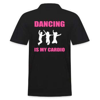 Dancing Is My Cardio Hip -Hop -Tänzer - Männer Poloshirt - Schwarz - Hinten - Kai (181cm)