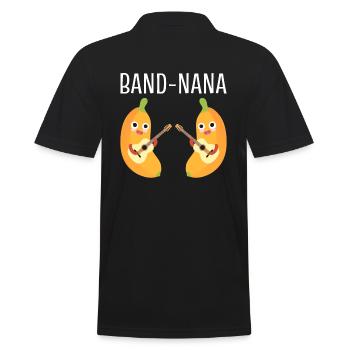 Band-Nana Bandmitglied - Männer Poloshirt - Schwarz - Hinten - Kai (181cm)