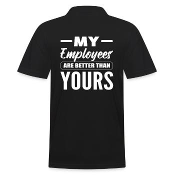 My Employees Are Better Than Yours Teamleiter - Männer Poloshirt - Schwarz - Hinten - Kai (181cm)