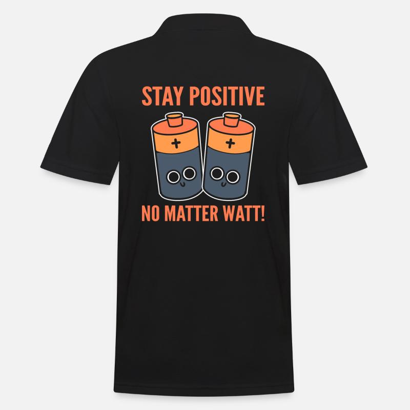 Optimistic Sayings Lineman - Männer Poloshirt - Schwarz