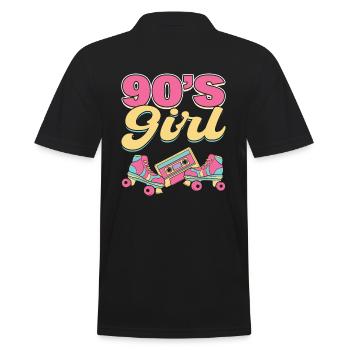 90's Girl Inlineskater - Männer Poloshirt - Schwarz - Hinten - Kai (181cm)
