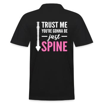 Lustiger Chiropraktiker Physiotherapeut - Männer Poloshirt - Schwarz - Hinten - Kai (181cm)