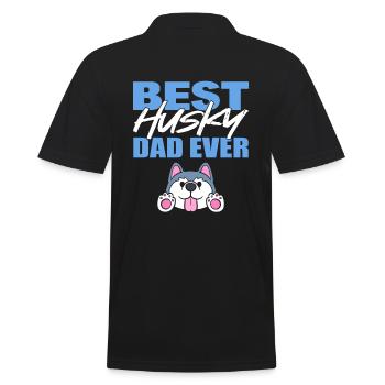 Best Husky Dad Ever Hundetrainer - Männer Poloshirt - Schwarz - Hinten - Kai (181cm)