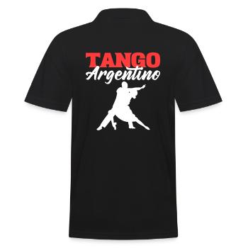 Tango Argentino Tango Tänzer - Männer Poloshirt - Schwarz - Hinten - Kai (181cm)