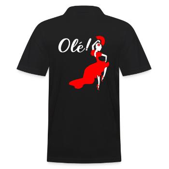 Spanien Flamenco Flamenco -Tänzer - Männer Poloshirt - Schwarz - Hinten - Kai (181cm)