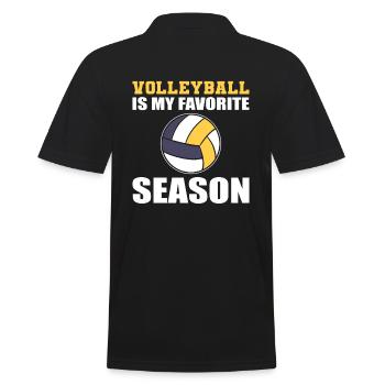 Volleyball Is My Favorite Season Athlet - Männer Poloshirt - Schwarz - Hinten - Kai (181cm)