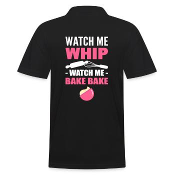 Funny Baking Bäcker - Männer Poloshirt - Schwarz - Hinten - Kai (181cm)