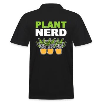 Plant Nerd Ökologe - Männer Poloshirt - Schwarz - Hinten - Kai (181cm)