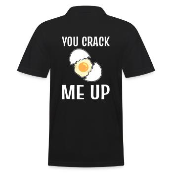 You Crack Me Up Persönlicher Koch - Männer Poloshirt - Schwarz - Hinten - Kai (181cm)