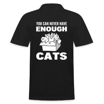 Katzenliebhaber Tierpfleger - Männer Poloshirt - Schwarz - Hinten - Kai (181cm)