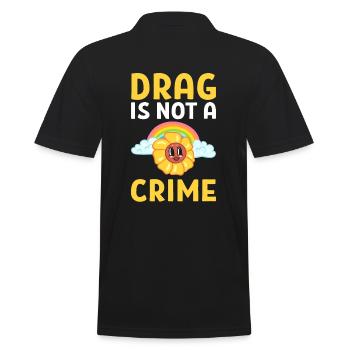 Drag Is Not A Crime - Männer Poloshirt - Schwarz - Hinten - Kai (181cm)