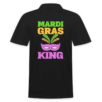 Mardi Gras King Straßentänzer - Männer Poloshirt - Schwarz - Hinten - Kai (181cm)