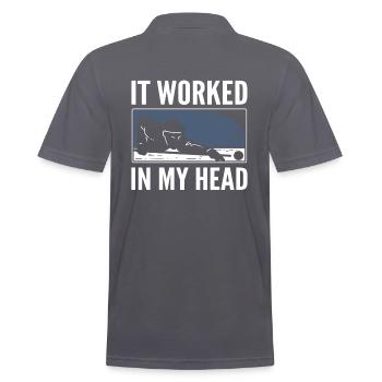 It Worked In My Head Athlet - Männer Poloshirt - Anthrazit - Hinten - Nico (186cm)