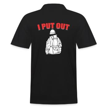 I Put Out Feuerwehrmann - Männer Poloshirt - Schwarz - Hinten - Kai (181cm)