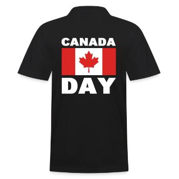 Canada Day Geograph - Männer Poloshirt - Schwarz - Hinten - Kai (181cm)