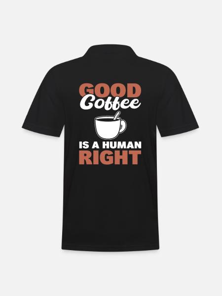 Kaffeetrinker Kaffeeliebhaber - Männer Poloshirt - Schwarz