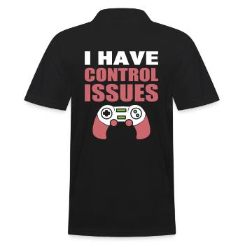 I Have Control Issues Getriebe - Männer Poloshirt - Schwarz - Hinten - Kai (181cm)