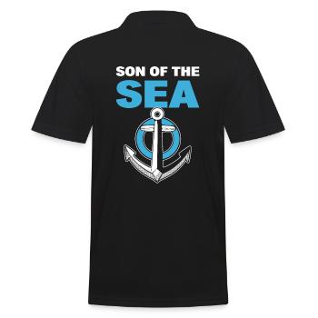 Son Of The Sea Boots Steward - Männer Poloshirt - Schwarz - Hinten - Kai (181cm)