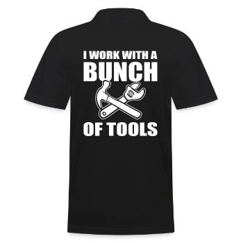 I Work With A Bunch Of Tools Mechaniker - Männer Poloshirt - Schwarz - Hinten - Kai (181cm)